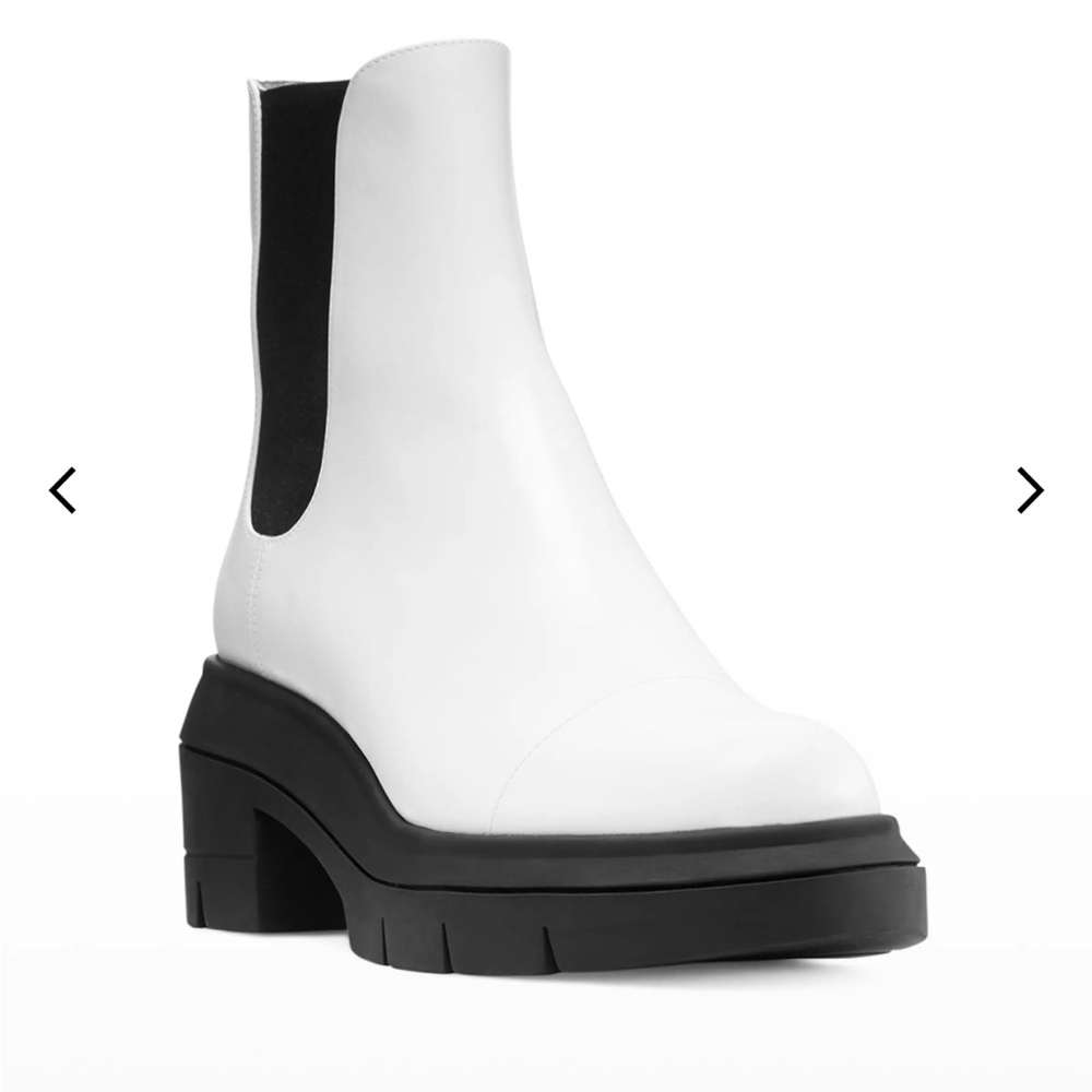 Stuart Weitzman Chelsea White Boots / Booties - Picture 2 of 8